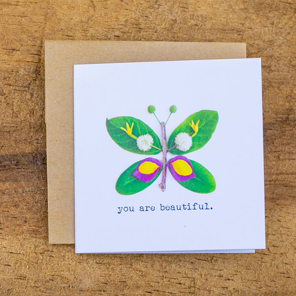You Are Beautiful - Butterfly Mini Card