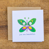 You Are Beautiful - Butterfly Mini Card