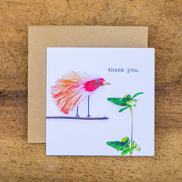 Thank You - Bird Mini Card