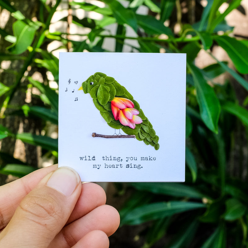 Wild Thing (You Make My Heart Sing) - Parrot Mini Card