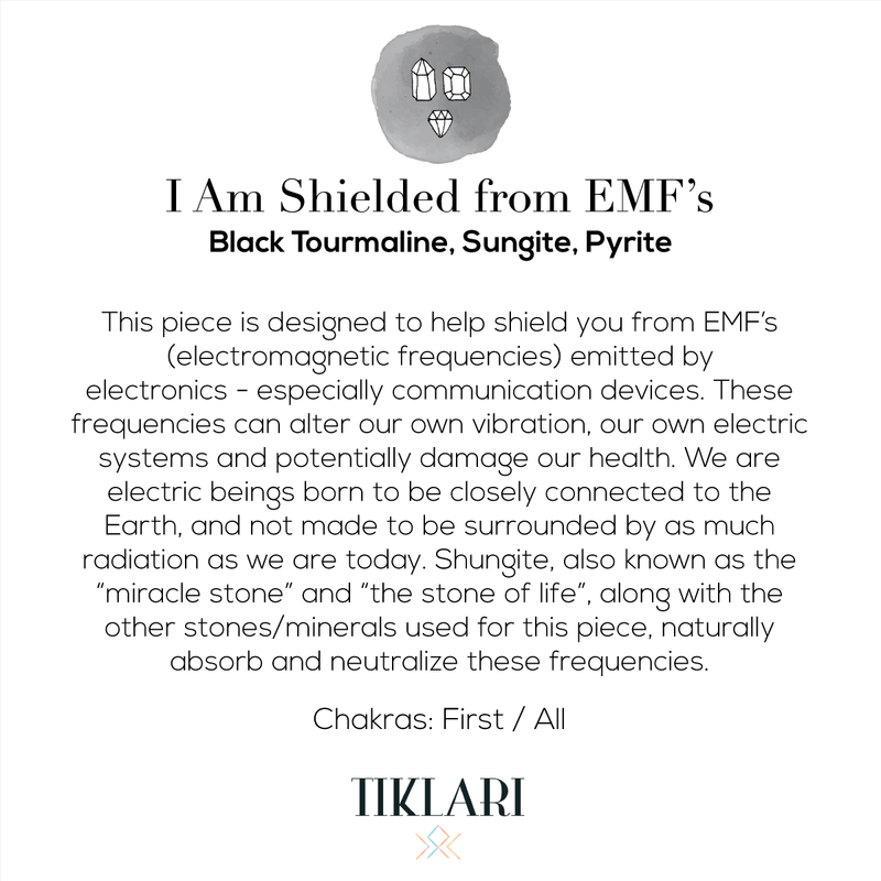 I Am Shielded From EMF's Mala Bracelet