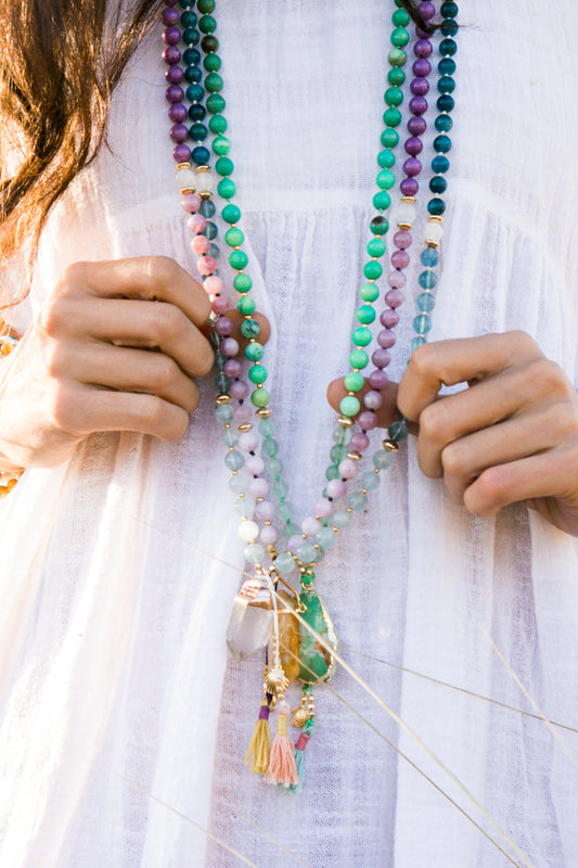 I Am Calm + Patient Mala Necklace