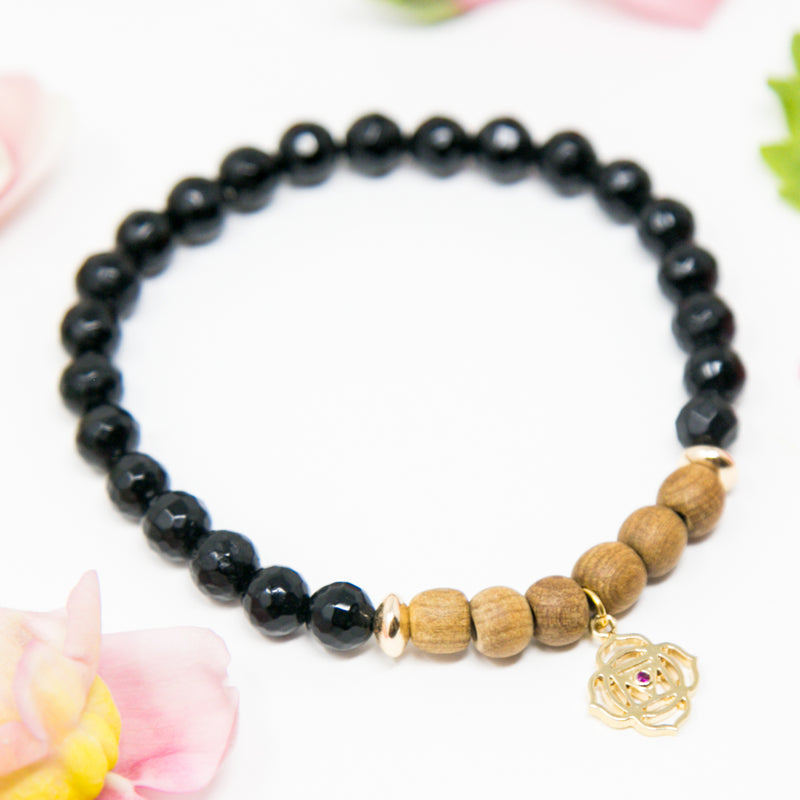 I am Grounded + Calm + Protected Diffuser Mala Bracelet