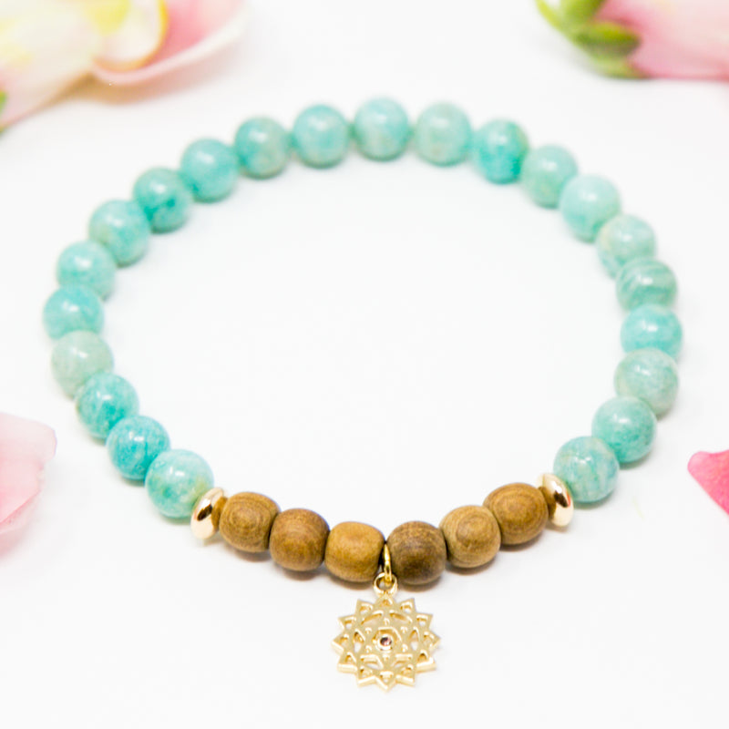 I Heal My Wounds: Heart Chakra Diffuser Mala Bracelet