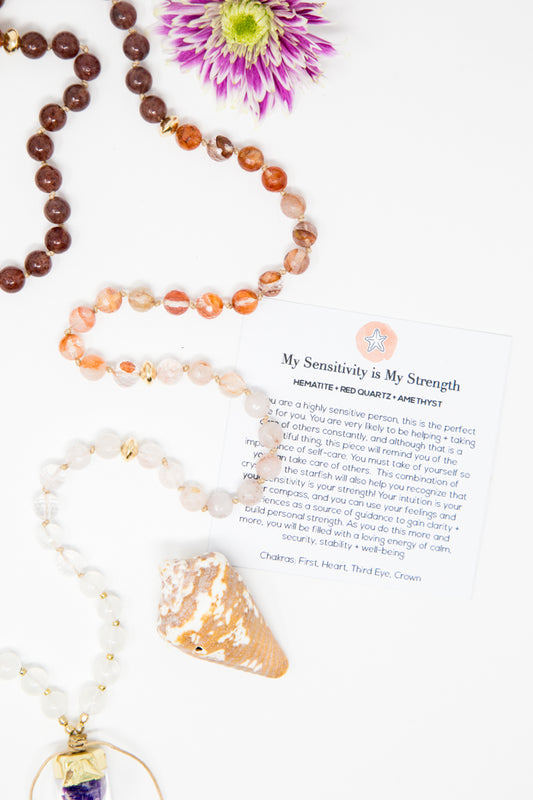 My Sensitivity is My Strength Mala Necklace