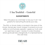 I Am Truthful + Grateful: Fifth Chakra Diffuser Mala Bracelet