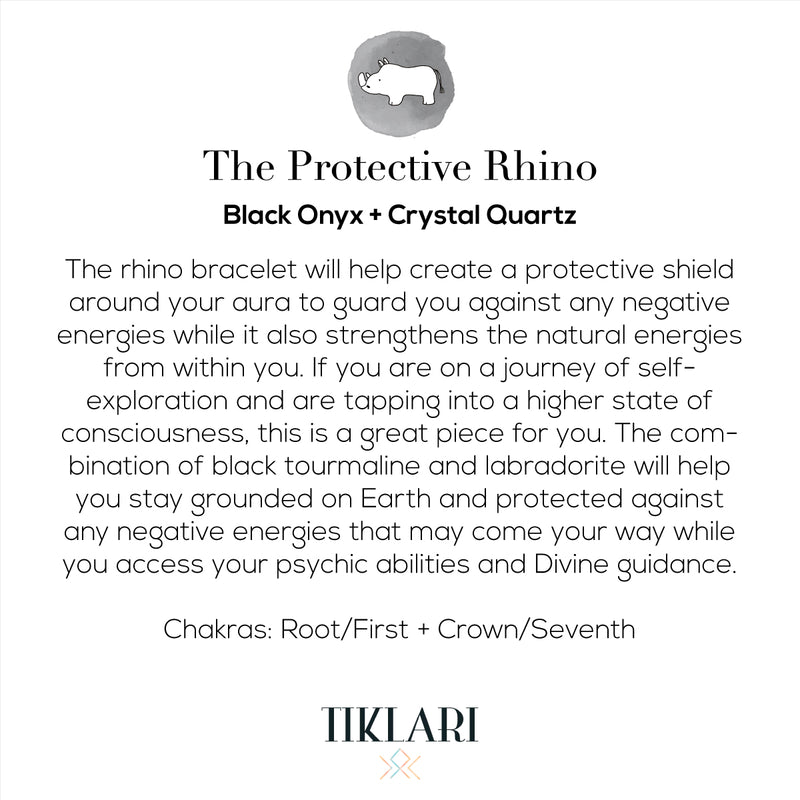 Protective Rhino Initial Bracelet