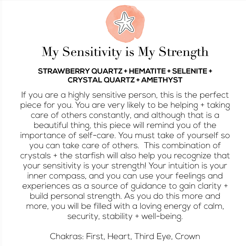 My Sensitivity is My Strength Mala Necklace